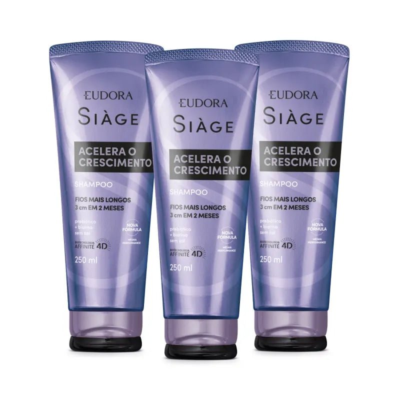 Combo Siàge Acelera o Crescimento: Shampoo 3x250ml
